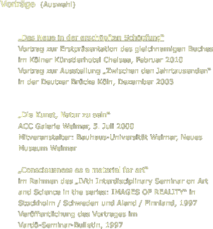 Vortr�ge  (Auswahl)