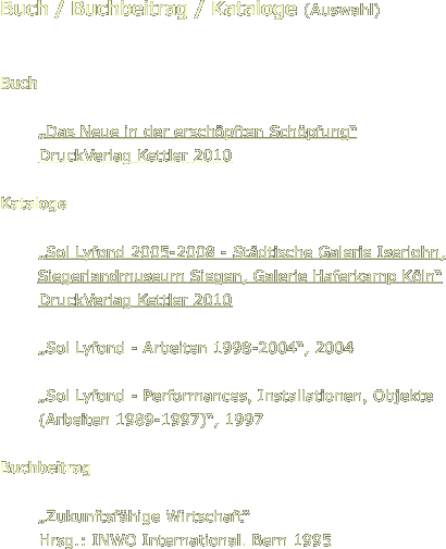 Buch / Buchbeitrag / Kataloge